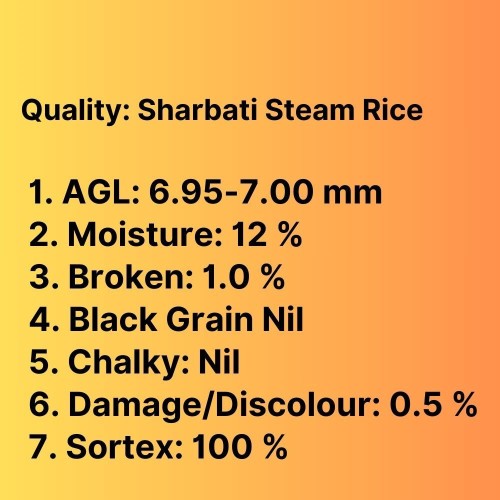 Sharbati Steam Rice