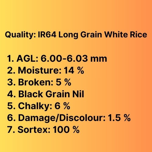 IR64 Long Grain White Rice